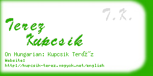 terez kupcsik business card